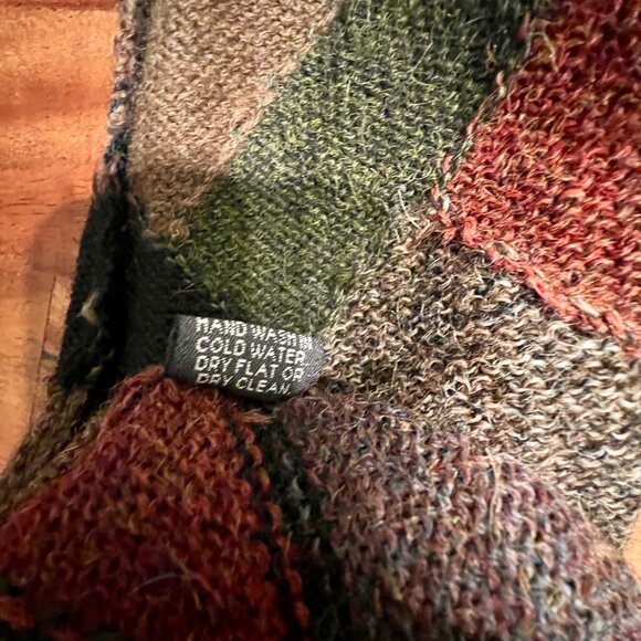 Retro Geometric Pattern 100% Alpaca Wool Large Jumper Sweater by James Meade - Picture 8 of 12